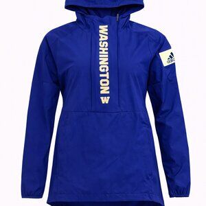 NWOT - Adidas Washington Huskies Lightweight Athletic Half-Zip Hoodie - Size S